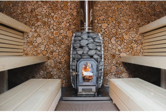 Sauna fińska zewnętrzna Leil® Saunas Round Cube Single 2.0 6-osobowa