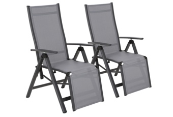 Zestaw krzeseł ogrodowych aluminiowych Ibiza Relax Grey / Window Grey