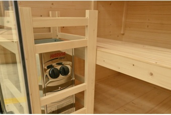 Sauna fińska narożna Nordum Basic P 2-osobowa czarna