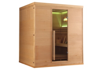 Sauna fińska narożna Nordum Pure One 5-osobowa naturalna