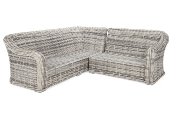 Narożny zestaw mebli ogrodowych Foggia Basic Light Grey / Grey