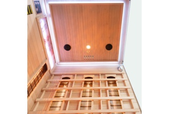 Sauna infrared narożna EP3CRS - 3 osobowa - szara Sauna infrared narożna EP3CRS Grey z panelami solnymi
