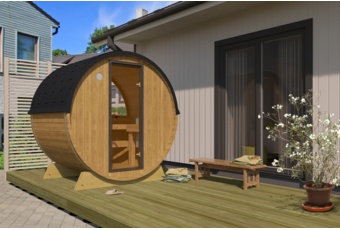 Sauna fińska zewnętrzna Terrace 160 cm - beczka Sauna fińska zewnętrzna Terrace 160 cm