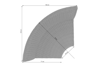 Narożne meble ogrodowe technorattanowe Windsor Grey / Grey Melange - szary - dla 11 osób Narożne meble ogrodowe technorattanowe Windsor Grey / Grey Melange