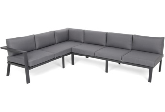 Narożne meble ogrodowe aluminiowe Miami Grey / Window Grey