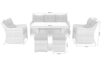 Meble ogrodowe technorattanowe California Ginger / Brown Melange