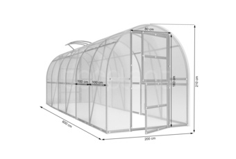 Szklarnia ogrodowa z poliwęglanu Terplant Comfort 2x6 m