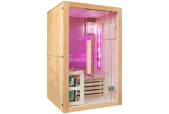 Sauna fińska Nordum Solea 2-osobowa naturalna - z panelami solnymi - drewniana Sauna fińska Nordum Solea 2-osobowa naturalna