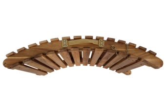 Leżanka ogrodowa drewniana Akacja Lux z poduszką