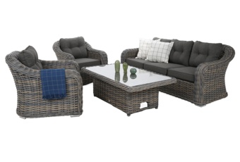 Meble ogrodowe technorattanowe Foggia Flex Silk Grey / Grey Melange