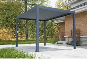 Pergola ogrodowa elektryczna Schatler Nova Lux Alu 8x4 m z oświetleniem LED