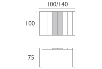 Stół Vegas 100+40 cm Black - rozkładany Stół Siesta Vegas 100+40 cm Black
