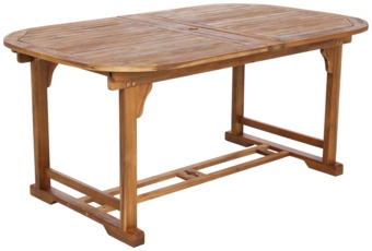 Meble ogrodowe drewniane Akacja Oval 165+60+60 cm 10+1