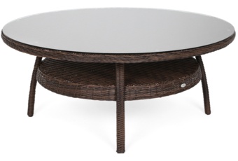 Meble ogrodowe technorattanowe Bristol Round Elegant 180 cm Brown Mat / Brown Melange 8+1