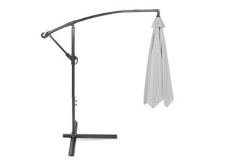 Parasol ogrodowy Malabo 300 cm Grey / Light Grey z podstawą