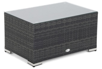 Narożnik modułowy z technorattanu Kansas Maxi Grey / Grey Melange - szary - dla 6 osób Narożnik modułowy z technorattanu Kansas Maxi Grey / Grey Melange