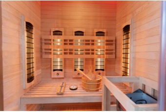 Sauna hybrydowa Nordum Combi 2-osobowa brązowa