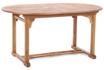Stół ogrodowy drewniany Akacja Oval 150+50 cm