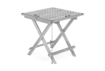 Stół ogrodowy drewniany Akacja Square Cross 50 cm