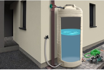 Zbiornik na deszczówkę MPI Grande 2000 l piaskowy