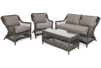 Meble ogrodowe technorattanowe Apulia Ginger / Brown Melange