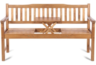 Ławka ogrodowa drewniana Akacja ze stolikiem