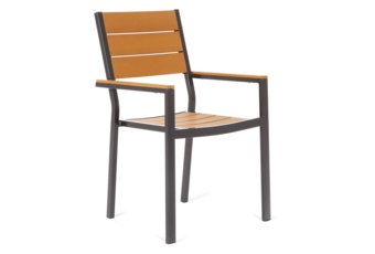 Krzesło ogrodowe aluminiowe Salvador Black / Teak