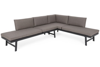 Narożnik ogrodowy aluminiowy Porto Grey / Taupe