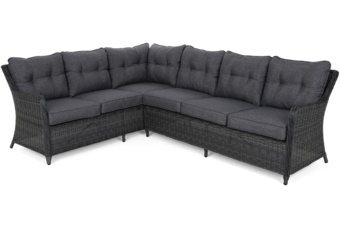 Narożny zestaw mebli ogrodowych lewy California Grey / Grey Melange Narożny zestaw mebli ogrodowych lewy California Grey / Grey Melange