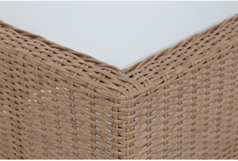 Meble ogrodowe technorattanowe Perugia Light Brown / Brown Melange - dla 8 osób Meble ogrodowe technorattanowe Perugia Light Brown / Brown Melange
