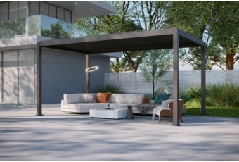 Pergola ogrodowa elektryczna Schatler Nova Lux Alu 8x4 m z oświetleniem LED