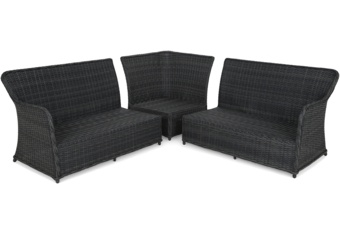 Narożnik ogrodowy technorattanowy Bergamo Grey / Grey Melange