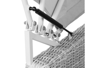 Kosz ogrodowy technorattanowy Michigan White / Grey