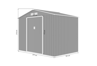 Domek narzędziowy szary Oslo 277 x 191 cm Domek narzędziowy Oslo 277 x 191 cm Grey