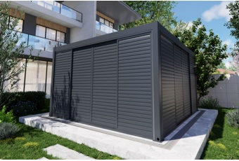 Przesuwna ścianka żaluzjowa 4 m do pergoli Schatler Nova Lux Alu