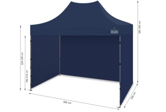 Namiot handlowy 300 x 200 cm granatowy