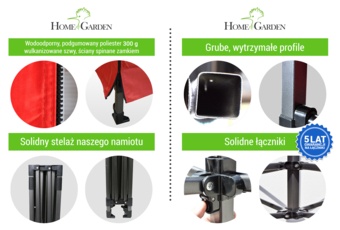 Namiot handlowy 300 x 300 cm granatowy