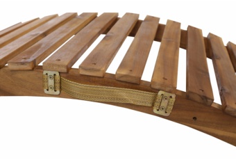 Leżanka ogrodowa drewniana Akacja Lux z poduszką