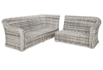 Narożny zestaw mebli ogrodowych Foggia Basic Light Grey / Grey