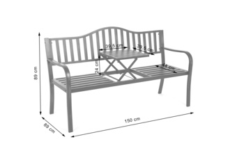 Ławka ogrodowa Classic Gold ze stolikiem  Ławka ogrodowa Classic Gold