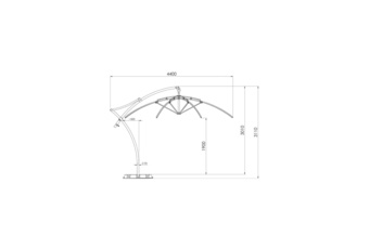 Parasol ogrodowy Litex Garden Ibiza 420 cm zielony