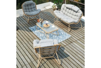 Meble ogrodowe technorattanowe Palermo Beige / Light Grey