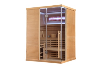 Sauna fińska narożna Nordum Pure One 3-osobowa naturalna
