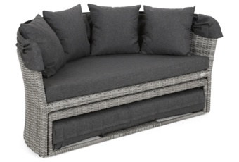 Sofa ogrodowa z baldachimem Sydney Light Grey / Grey Melange