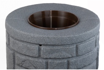 Zbiornik na deszczówkę MPI Arcado 230 l czarny granit - na wodę deszczową Zbiornik na deszczówkę MPI Arcado 230 l czarny granit