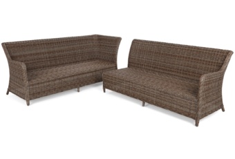 Narożny zestaw mebli ogrodowych lewy California Ginger / Brown Melange