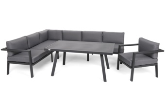 Narożne meble ogrodowe aluminiowe Miami Grey / Window Grey
