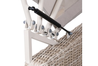 Kosz ogrodowy technorattanowy Michigan Beige / Beige Melange