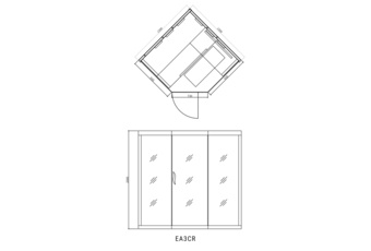 Sauna infrared narożna Nordum Solea 3-osobowa Smart brązowa