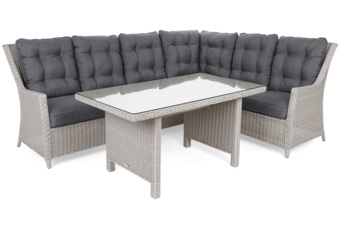 Narożnik technorattanowy prawy Alicante White / Grey